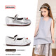 ABCdoukids Girls Princess Shoes 2025 Autumn New Children's Sweet Silver Small Leather Shoes Korean Style Flat Shoes Silver 29 Inner Length 18cm