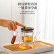 High-end glass teapot semi-automatic tea making artifact 25 new style elegant teapot tea cup set special tea set heat-resistant ash long mouth elegant teapot glass liner 800ml