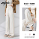 MJ STYLE Chenille narrow version wide-leg pants for women 2025 fall new high-waist droop loose casual straight sports pants