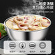 BAYCO 304 stainless steel basin, vegetable basin, salad bowl, thickened noodle and egg basin, seasoning basin with scale 17CM BG8308