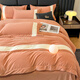 French style baby velvet bed four-piece set winter thickened double-sided baby velvet bed sheet quilt cover winter new product Mansha-Emma Orange bed sheet 1.5m quilt cover 200*230