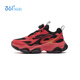 361 Children's Sports Shoes 2026 Spring Men's and Big Children's Millennial Retro Casual Lightweight Knob Buckle Running Shoes Red 34