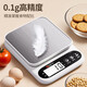 Electronic scale kitchen scale gram scale food high-precision gram weight scale baked food scale gram scale weighing stainless steel three-use model 10KG/0.1G + measuring cup + egg white separator