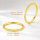 Chow Tai Fook Gold Three Lives Three Worlds Plain Ring 999 Pure Gold Silver Ancient Method Ring for Men and Women Couple Three Lives Three Worlds Ring Two Glossy Ones Full of Sky No. 13