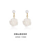 Qi Xiaomi camellia earrings for women 2025 new niche high-end imitation pearl earrings light luxury earrings temperament tassel earrings a pair of camellia earrings
