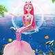 Shantou Lincun 60cm Large Smart Conversation Dress Up Doll Set Gift Box Princess Toy Girl Children's Birthday Gift Mermaid Princess Golden 60cm Gift Box Charging WIFE Networked Smart Robot Conversation + 12 Sets of Clothes