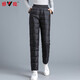 Yalu Down Pants Women's Outerwear Slimming 2025 Winter New Thickened Casual Straight High Waist Warm Women's Straight Trousers Black L
