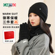 CARTELO crocodile (CARTELO) hat, scarf and gloves, same style for men and women, autumn and winter three-piece set, thickened warm scarf suit, New Year's birthday gift