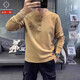 Kuraishi Kazuki trendy brand fashion solid color Henry shirt round neck sweatshirt men's spring and autumn new high-end fashion casual long-sleeved clothes black 2XL 150-162Jin Jin equals 0.5 kg