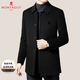 MONTAGUT double-sided cashmere coat for middle-aged and elderly men 2025 new winter down liner high-end thickened woolen woolen coat gray mid-length YGHKY5711608 L 175 Recommended 125Jin Jin is equal to 0.5kg -135Jin Jin is equal to 0.5kg