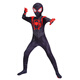 European and American Halloween costumes children's black Spider-Man jumpsuit adult Miles tights co Heroes Expedition mesh style one size 110