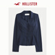 HOLLISTER25 New Autumn and Winter Y2K Hot Girl Slim Waist Belted Poplin Shirt Women's 340-5486 Navy Blue L (165/96A)