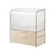 Xiquanfu cosmetics storage box desktop high-end dustproof skin care product storage rack three-layer extra large cream color