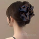 Cloud pleated bubble gripper for women 2025 new high-end large shark clip for the back of the head black bow hair clip black cloud bubble extra large gripper about 13cm