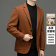 EMZ Ordos Wool Suit Autumn and Winter New Men's Korean Slim All-match Suit Casual Wool Trendy Jacket Orange XL 180