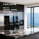 EREMITE frequency conversion ultra-thin dining built-in wine cabinet red wine cabinet constant temperature wine cabinet wine refrigeration and preservation cabinet cold drink tea beer tea cabinet constant temperature and humidity cigar cabinet mirror door red wine and cigar integrated cabinet / frequency conversion 325L