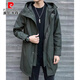 Pierre Cardin (pierre cardin) military windbreaker men's mid-length coat autumn and winter 2026 new style jacket jacket loose cotton hooded coat military green cotton M 110-125Jin Jin equals about 0.5 kg