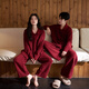 Sha Qian Autumn and Winter New Red Half Velvet Couple Pajamas Newly Married Men and Women Coral Velvet Home Clothing Set L857061-L957061 Maroon L Female (Height 166-170, Weight 100-130)