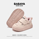 Baba Duck children's toddler shoes 2025 new baby shoes for boys and girls plus velvet versatile winter sneakers pink 18