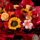 Flowers in the same city, sunflowers and roses mixed and matched bouquets for birthday gifts for girlfriends, best friends, and elders. Flowers delivered by flower shops. Good luck | Sunflowers and anthurium, champagne, red roses, red pine mixed and matched large bouquets