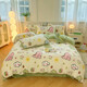 New winter thickened milk velvet warm four-piece coral quilt cover flannel sheet bedding three-piece set Naughty Dinosaur bed sheet style 1.2 three-piece set-quilt cover 150x200