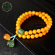 Manla Jade Pei Natural Amber Raw Stone Beeswax Bracelet Women's Jade Nanhong Accessories Chicken Oil Yellow Full Honey Bracelet 8mm