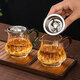 Glass Fair Cup High Temperature Resistant Tea Maker Teacup Petals Household Tea Sea 22171 Fair Cup Amber Handle *Without Tea Leak