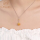 Stone light annual ring gold hide and seek lucky golden meow pure gold 999 pendant lucky cat braided rope necklace gift for girlfriend during festivals pure gold hide and seek cat lucky golden cat + free braided rope