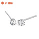 LIU GUI FU JEWELRY platinum sugar cube earrings for women 2025 new ear piercing earrings commemorative birthday gift for girlfriend and wife 1.04g platinum sugar cube earrings