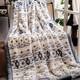 Enxing thickened raschel blanket quilt winter coral flannel office nap shawl throw blanket children's sofa blanket Northern Dream upgraded encryption flocking thermal storage and warmth 200x230cm double-sided velvet raschel blanket