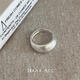 Shantou Lincun HANA all-in-one s925 silver frosted brushed ring ins Korean chubby ring opening adjustable and versatile A76 frosted brushed ring in stock