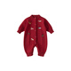 INSBOBO baby jumpsuit 2025 winter new baby long-sleeved sweater infant and toddler outdoor autumn and winter sweater red 90cm