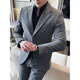 Septwolves Jacket Expert Two-Button Suit Men's Suit Business Casual Formal Groom Wedding Dress Slim Suit Three-piece Royal Blue Single-piece Suit L (105-120Jin Jin equals 0.5 kg)