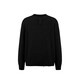 CHINISM Shopping Mall Same Style Chichen Anti-pilling Slightly Loose Henley Collar Sweater Winter Men's Knitted Sweater Black S