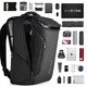 Marco Leiden Backpack Men's 17.3-inch Laptop Bag Business Backpack School Bag MR9031 Elite Black Upgraded Model