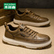 Mulinsen Men's Shoes Autumn and Winter New Business Casual Shoes Men's Commuting Work Shoes Outdoor Work Shoes Brown 42