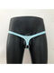 New style unobstructed low-waist men's thong silicone ring hollow sexy men's underwear elastic tight men's T-pants black M2 feet-2 feet 3