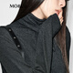 MO&Co. Tops 2025 new winter products include Tencel wool knotted pile collar, loose high-intelligence gray tone MBE4TOPT03 dark floral gray M /165