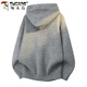 Woodpecker (TUCANO) sweater men's winter hooded loose sweater jacket retro thickened warm sweater men's foggy black gray XL