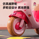 Hot Leopard children's electric motorcycle tricycle 3-6 years old toy car can sit on a person and remote control children's motorcycle one-year-old gift top model Barbie powder + dual drive + remote control