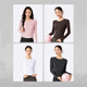 LULUUVTTOH autumn and winter long-sleeved yoga clothes for women, round neck, slim fit, sports T-shirt, Pilates training fitness clothes top, strawberry milkshake M