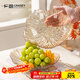 Guangyi Fruit Plate Home Living Room Light Luxury Candy Nut Snacks Dried Fruit Plate Irregular Lace Amber GY1394