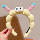 SNQP Cute and Funny Sponge Hairband Women's Face Washing Headband High Skull Top Hairpin New Face Washing Anti-Slip Pressure Hair Accessories Funny Big Eyes Hairband Yellow One Pack