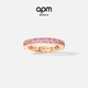 APM Monaco pavé ring rose gold for girlfriend birthday gift light luxury jewelry ring for women rose gold size 52