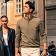 Mr. Bu Henry Collar Thin Wool T-Shirt Spring and Autumn Long Sleeve Wool Sweater Men's Birch Green S (165)