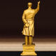 Chairman Mao Bronze Statue Full Body Half Body Brass Mao Zedong Waving Back Hand Sculpture Living Room Office Study Car Ornament Waving Chairman Mao Height About 28cm