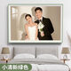 Yusenyi Wedding Photo Frame Enlarged Wall Hanging Customized Family Portraits Printing Bedroom Bedside Wedding Photos Plus Washed Photos Fresh Green + Washed Photos 4 inches 40*60m