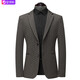 BOSS trendy jacquard casual blazer men's autumn and winter high-end brand men's slim single-piece suit top coffee color M 170