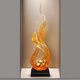 ZOCI entrance hall ornaments vertical high slender Zen style wind and water rise abstract art atmosphere home living room niche sculpture thin wind and water rise ornaments (Q4025 orange-yellow-treasure)