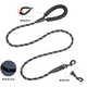 Pet explosion-proof reflective traction rope, dog walking rope, dog leash, cat round rope, large, medium and small dog pet supplies, reflective traction rope-black-0.8*1.5m-1 piece